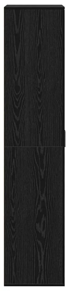 vidaXL Γραφείο με ράφι Μαύρη δρυς 80 x 39 x 178 εκ Επεξεργασμένο ξύλο