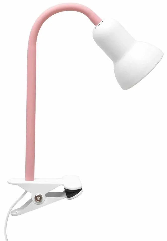 GloboStar® TAVOLO 204-0154 Παιδικό Eπιτραπέζιο Φωτιστικό Μονόφωτο 1 x E27 IP20 Ροζ & Λευκό Πλαστικό - Μ11 x Π9 x Υ35cm