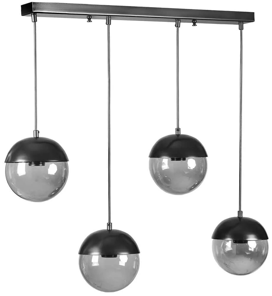 Φωτιστικό Οροφής - Ράγα Kure 941RTN1232 65x15x70cm 4xE27 40W Black Opviq