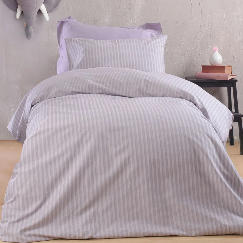 Σεντόνια Μονά (Σετ) Rythmos Diva Polene Mauve Λιλά ΧΩΡΙΣ ΛΑΣΤΙΧΟ 160x260