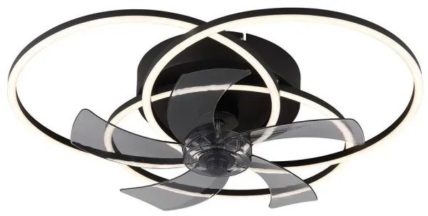 Ανεμιστήρας Οροφής LED 40W Μαύρο Dimmable Alia 03645 Globo Lighting-3645-Μαύρο 03645