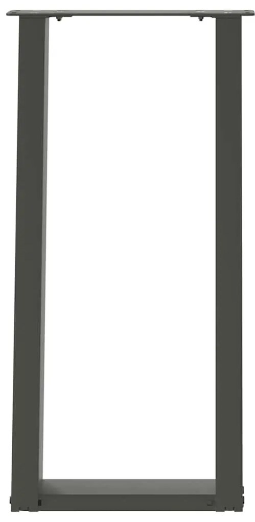 vidaXL Πόδια Κονσόλας 2 τεμ. σε σχήμα U, Ανθρακί 28x(72-73) εκ. από Ατσάλι