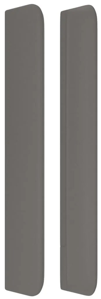 Κεφαλάρι με Πτερύγια Γκρι 83x16x118/128 εκ. Συνθετικό Δέρμα - Γκρι
