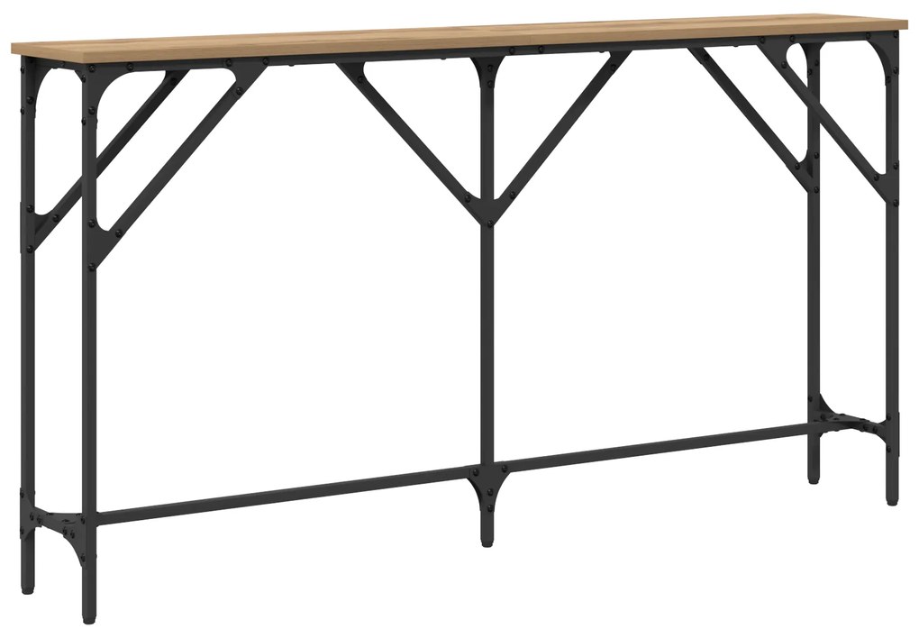 vidaXL Κονσόλα Ξύλο Δρυός 140x23x75 εκ. Επεξεργασμένο Ξύλο