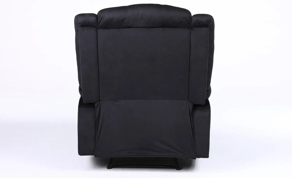 Πολυθρόνα Ανακλινόμενη ArteLibre CARINAE Μαύρο Βελούδο 93x90x100cm