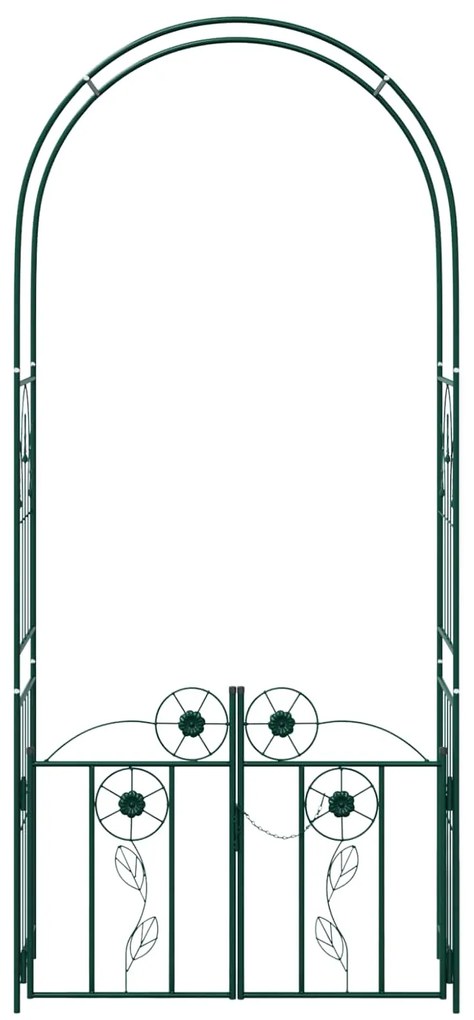 vidaXL Κήπος Αψίδα με κλειδαριά Πράσινο 102 x 50 x 218 εκ.