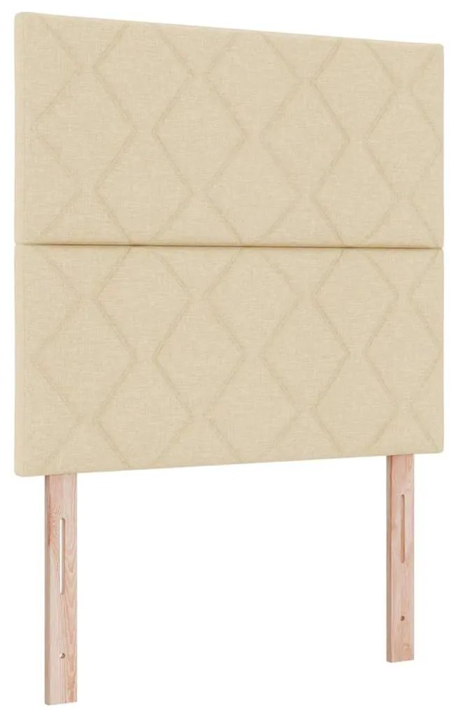 vidaXL Υφασμάτινο Κεφαλάρι Geometric με κεφαλάρι Κρεμ 90 cm ύφασμα