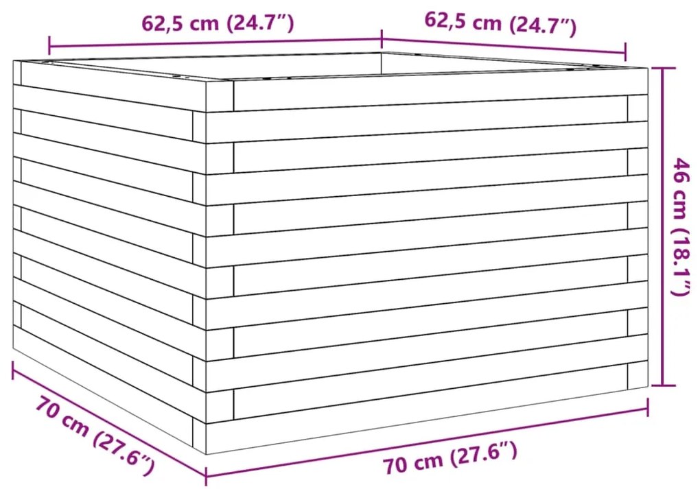 ΖΑΡΝΤΙΝΙΕΡΑ ΚΗΠΟΥ 70X70X46 ΕΚ. ΑΠΟ ΜΑΣΙΦ ΞΥΛΟ ΨΕΥΔΟΤΣΟΥΓΚΑΣ 3282417