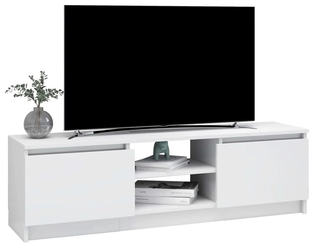 vidaXL Έπιπλο Τηλεόρασης Γυαλιστερό Λευκό 120x30x35,5 εκ. Μοριοσανίδα