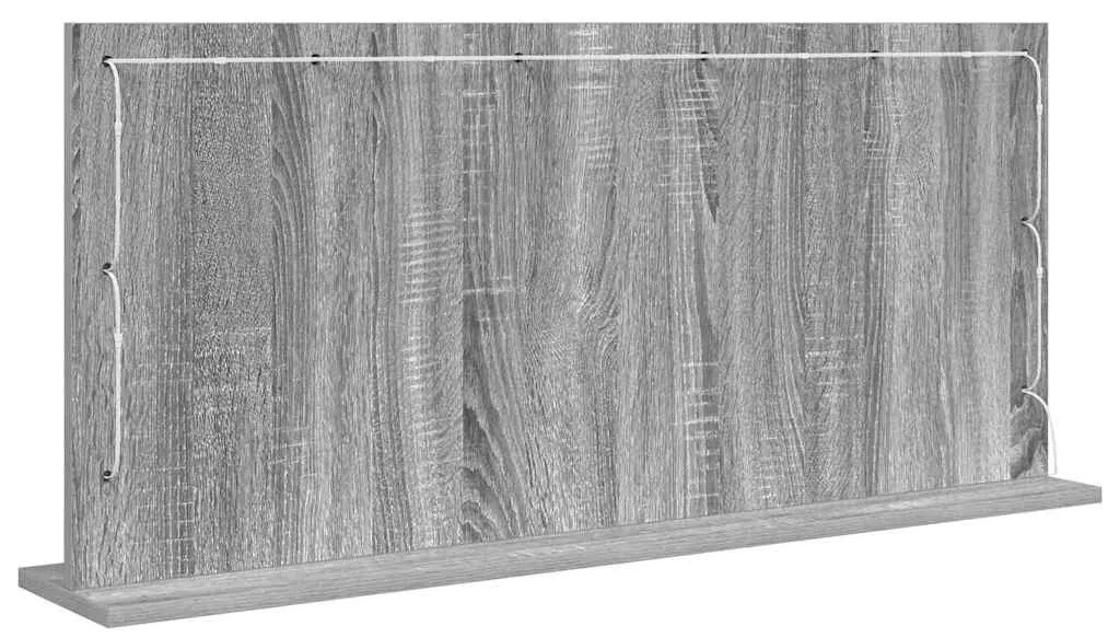 vidaXL Καθρέφτης τουαλέτας Ορθογώνιος Γκρίζο Σονομα 100 x 45 x 18 εκ.