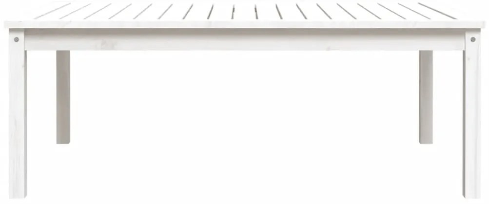 vidaXL Τραπέζι Κήπου Λευκό 121x82,5x45 εκ. από Μασίφ Ξύλο Πεύκου