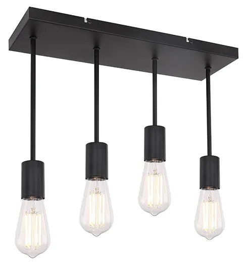 Φωτιστικό Οροφής Globo Lighting Martha 54008-4D Μαύρο