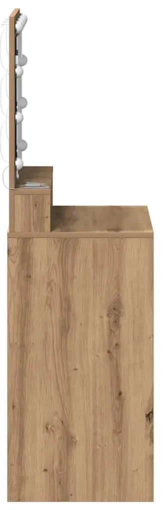 vidaXL Τραπέζι Μακιγιάζ με ράφι artisan δρυς 50 x 41 x 135 εκ