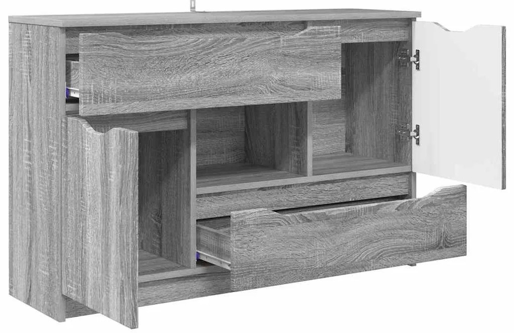 vidaXL Πλαϊνό γραφείο Γκρίζο Σονομα 100 x 30 x 65,6 Επεξεργασμένο ξύλο