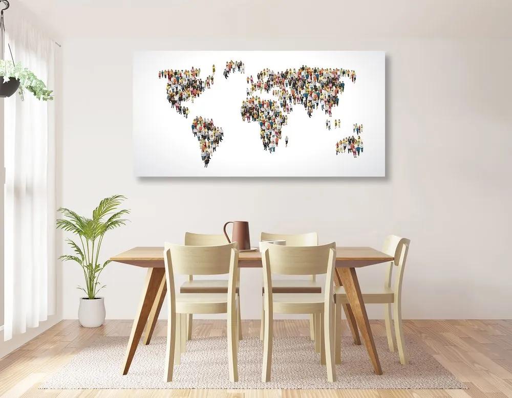 Εικόνα χάρτη του κόσμου που αποτελείται από ανθρώπους