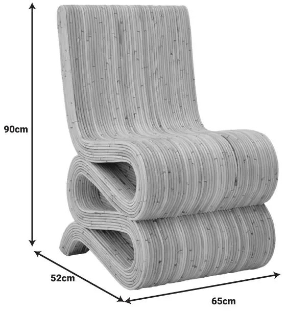 Καρέκλα Favorsy rattan pe σε φυσική απόχρωση 65x52x90 εκ. 50x57x88 εκ.