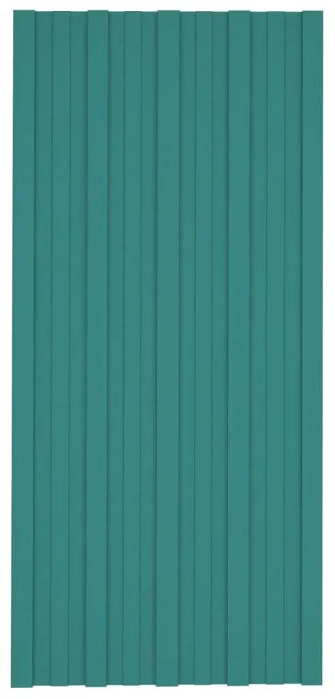 vidaXL Πάνελ Οροφής 12 τεμ. Πράσινα 100 x 45 εκ.από Γαλβανιζέ Ατσάλι