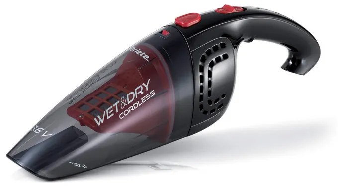 Σκούπα χειρός Ariete WET & DRY CORDLESS 2474/00, 400 ml, Μπαταρία LI-Ion 1200 mAh/3.6V, Αυτονομία 12 λεπτά, Πλένεται το φίλτρο, Μαύρο