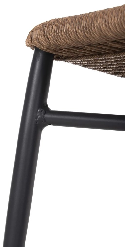 Καρέκλα EULO C6049.03 Αλουμινίου Ανθρακί με Συνθετικό Rattan Γκρί 49x60x78Υ εκ. 49x60x78 εκ.