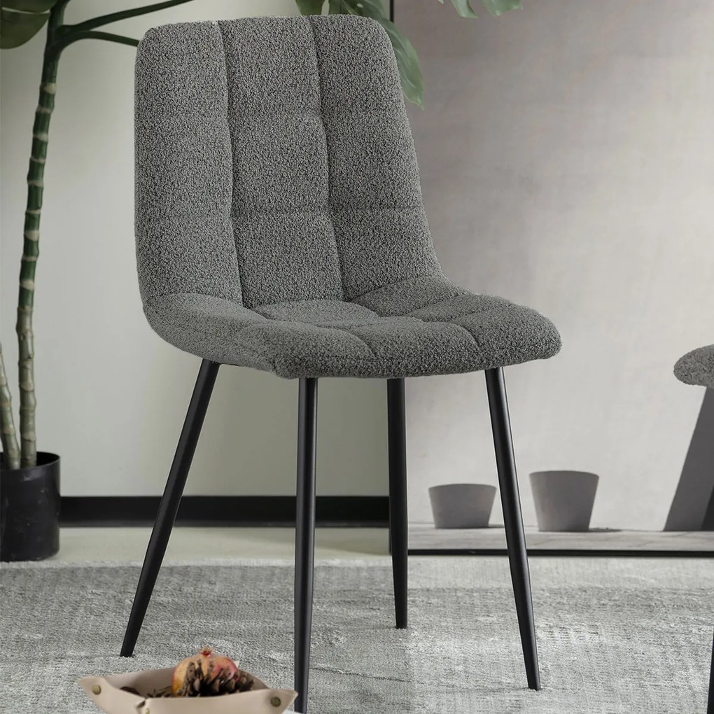 Καρέκλα Τραπεζαρίας (55x45x88) Spitishop Stol Bukle Grey