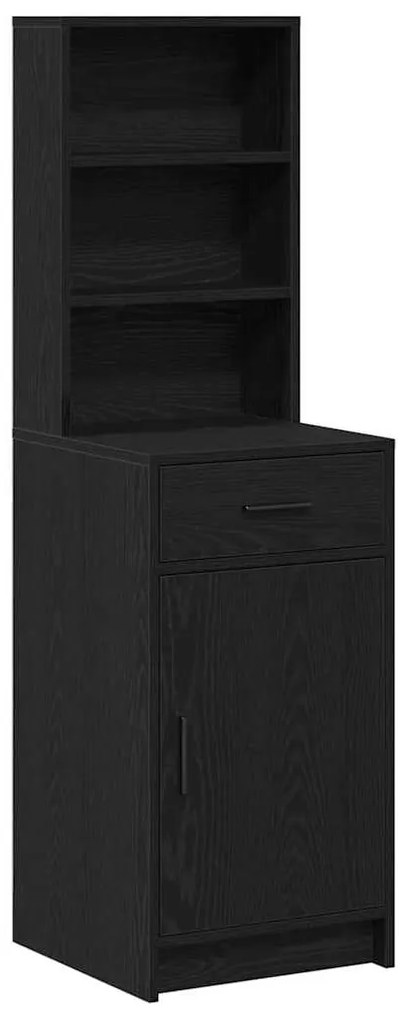 vidaXL Highboard Μαύρη δρυς 40 x 40.5 x 135 εκ. Επεξεργασμένο ξύλο