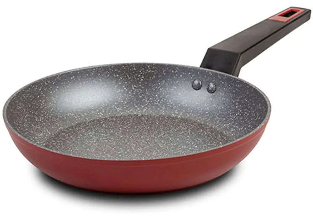 Τηγάνι Αντικολλητικό Taurus 10-144-053 28cm Bordo-Black Nava 28cm Aluminium