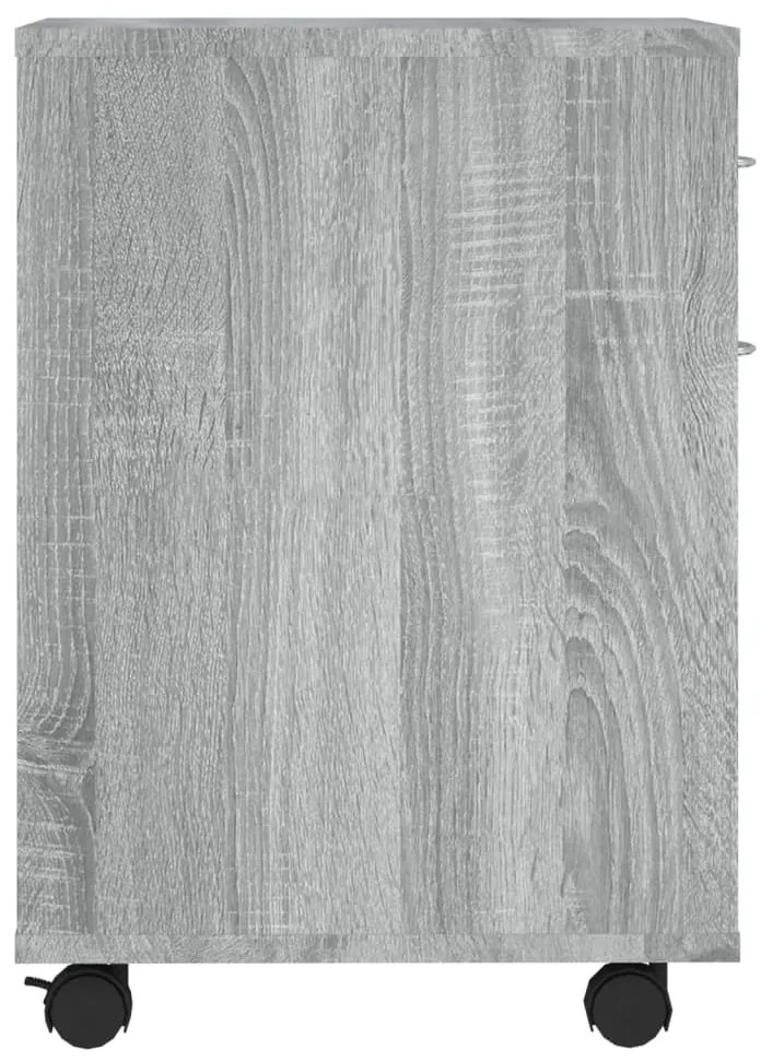 vidaXL Ντουλάπι Με Ροδάκια Γκρι Sonoma 45 x 38 x 54 εκ. Επεξεργ. Ξύλο