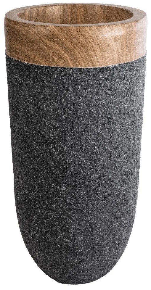Κασπώ Δαπέδου Ballagio 20745 Φ42x91cm Anthracite-Natural GloboStar Τσιμέντο