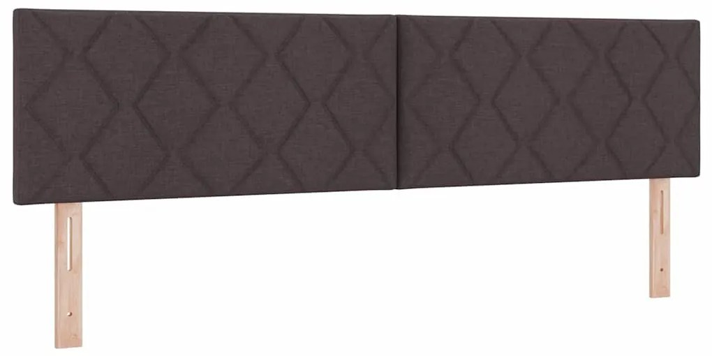 vidaXL Κρεβάτι box spring με στρώμα με στρώμα Σκούρο καφέ Σκούρο καφέ