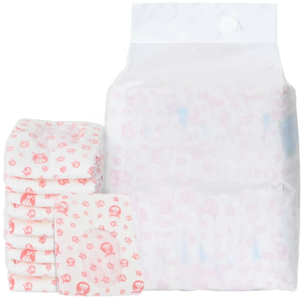 vidaXL Μίας χρήσης πάνα σκύλου θηλυκή 50 pcs Λευκό L