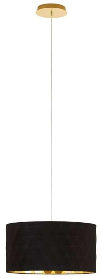 Φωτιστικό Οροφής 39224 Dolorita E27/3 Ø500 Black-Gold Eglo Metal, Fabric