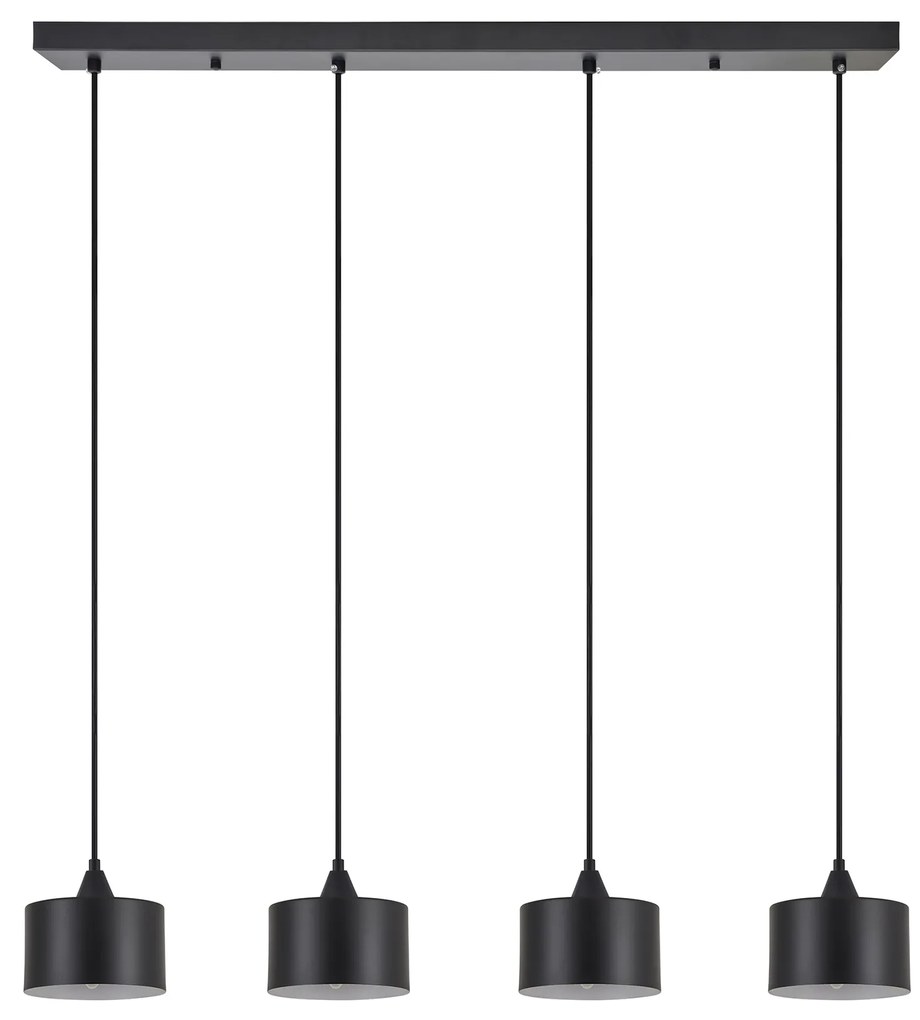 Φωτιστικό Οροφής SE21-BL-B10-4BL-MS1 ADEPT PENDANT Black Metal Shade+ - 51W - 100W - 77-9040