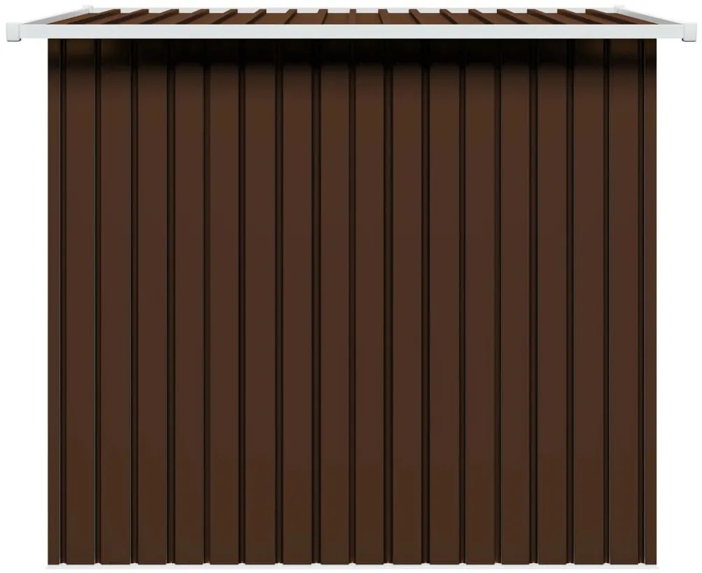 vidaXL Αποθήκη Κήπου Καφέ 194 x 121 x 181 εκ. Ατσάλινη