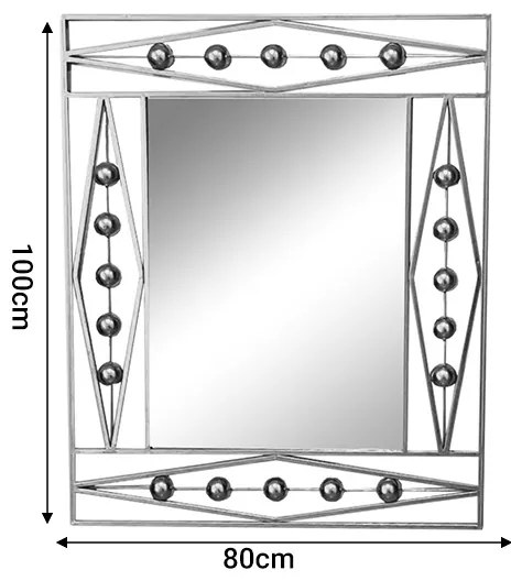 Καθρέπτης Roteron Inart χρυσό μέταλλο 80x2x100εκ - 295-000007