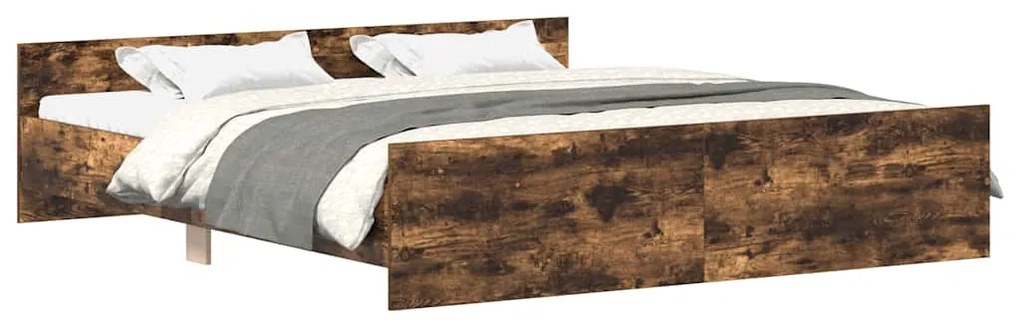 vidaXL Πλαίσιο Κρεβατιού με Κεφαλάρι/Υποπόδιο Καπν. Δρυς 180x200 εκ.