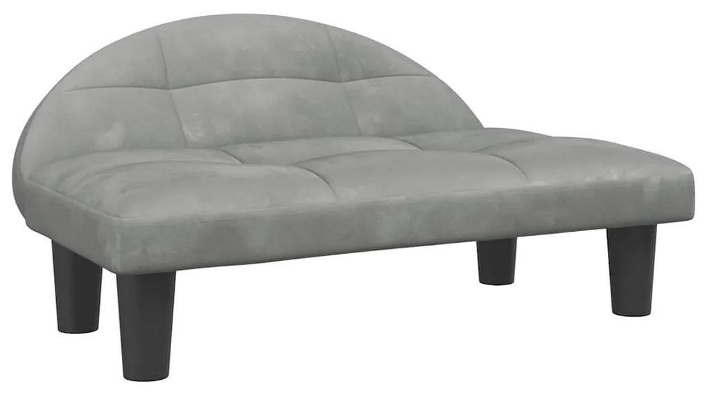 vidaXL Κρεβάτι Σκύλου Ανοιχτό Γκρι 70 x 52 x 30 εκ. Βελούδινο