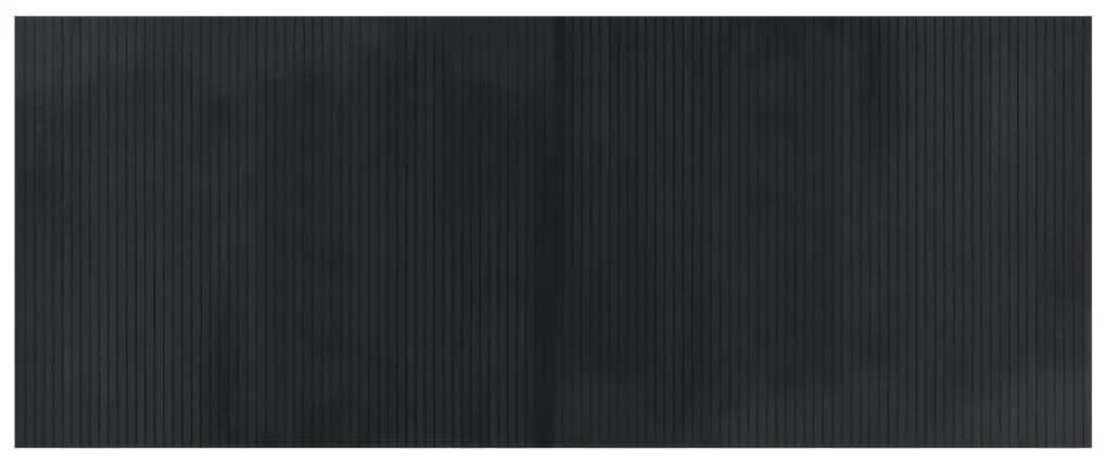 vidaXL Χαλί Ορθογώνιο Μαύρο 80 x 200 εκ. Μπαμπού
