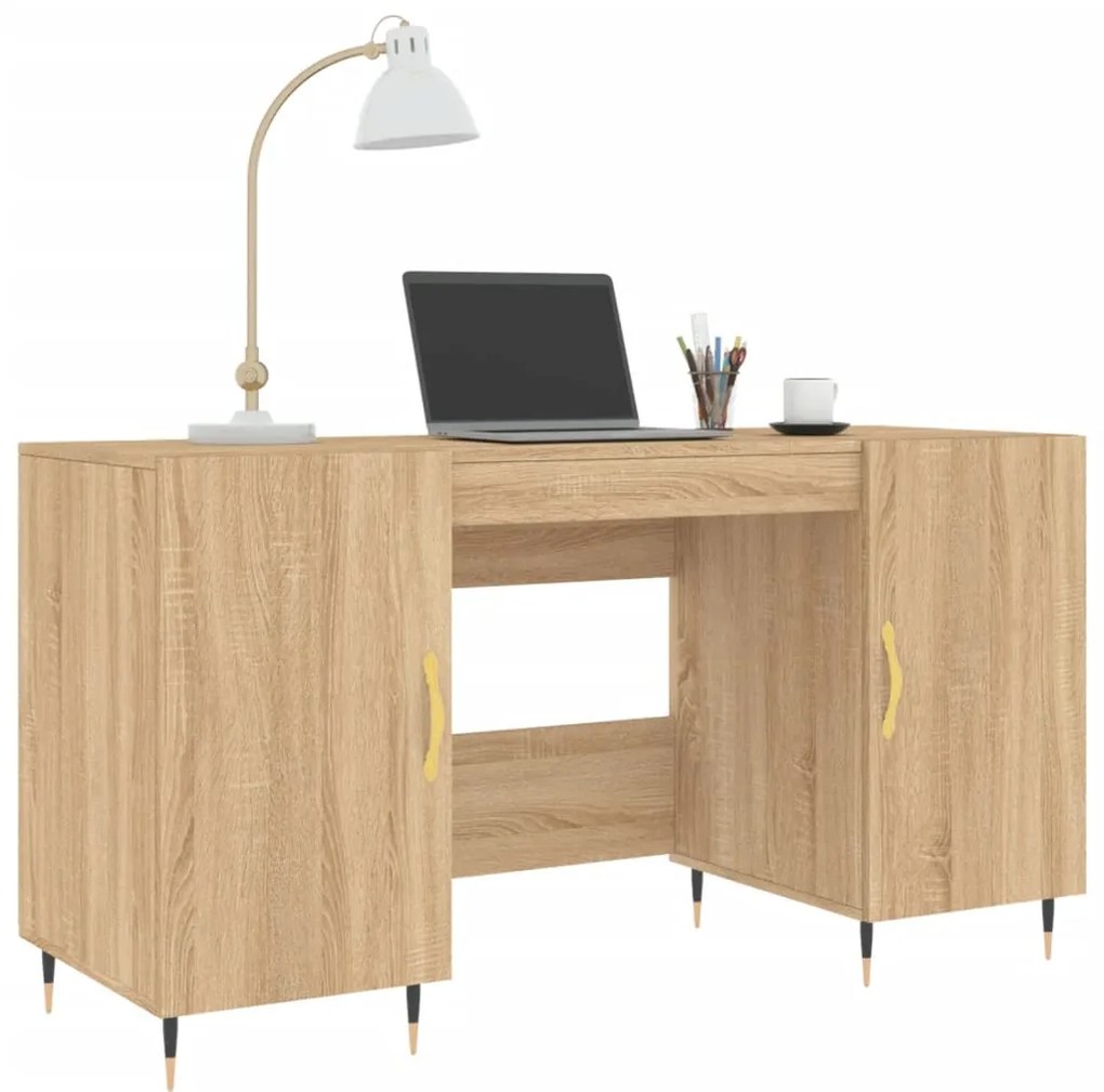 vidaXL Γραφείο Sonoma Δρυς 140 x 50 x 75 εκ. από Επεξεργασμένο Ξύλο