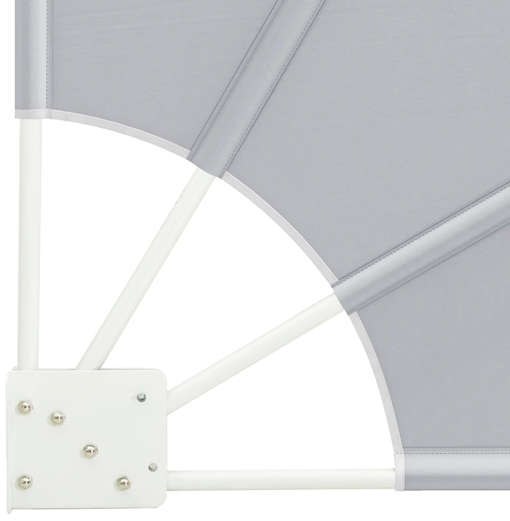 vidaXL Αδιάφανο σκίαστρο μπαλκονιού Γκρι 160 x 160 cm ύφασμα