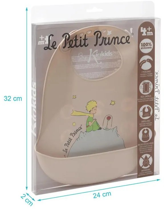 Σαλιάρα Σιλικόνης Kiokids "O Μικρός Πρίγκιπας"