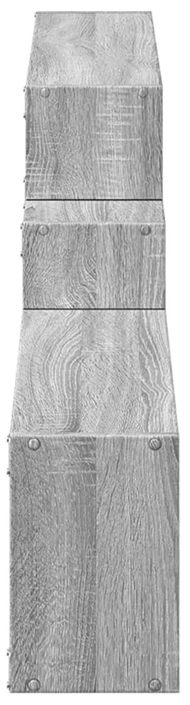 vidaXL Ντουλάπι Τοίχου Γκρι Sonoma 158x18x53εκ. από Επεξεργασμένο Ξύλο