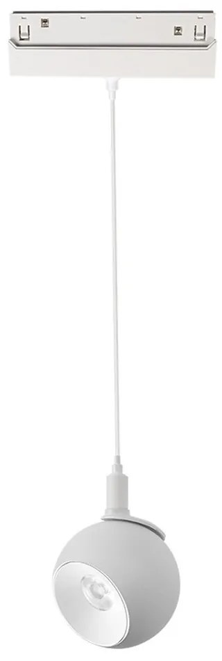 Κρεμαστό Φωτιστικό Μαγνητικής Ράγας IONAP1230W 48V DC 12W 3000K 1000Lm 36° Osram RA90 10x13,4cm White Aca