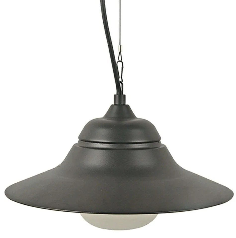 Φωτιστικό Οροφής Εξωτερικού Χώρου JULIE1PBK Φ34cm 1xE27 IP44 Black Aca Steel,Glass