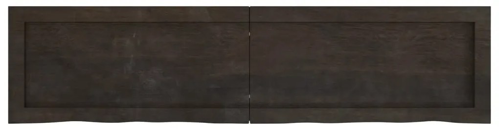 vidaXL Πάγκος Μπάνιου Σκούρο Καφέ 120x30x(2-6) εκ. Επεξεργ. Μασίφ Ξύλο