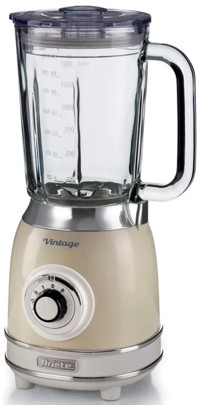 Μπλέντερ Ariete VINTAGE 2.0 0583/03, 1000W, 1,5 l, 4 λεπίδες, 4 ταχύτητες + παλμοί, θρυμματισμός πάγου, Μπεζ