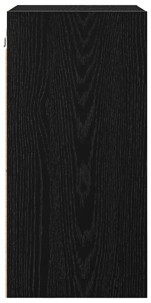 vidaXL Κρεμαστό ντουλάπι με ράφι Riga Μαύρη δρυς 40 x 29,5 x 60 εκ.