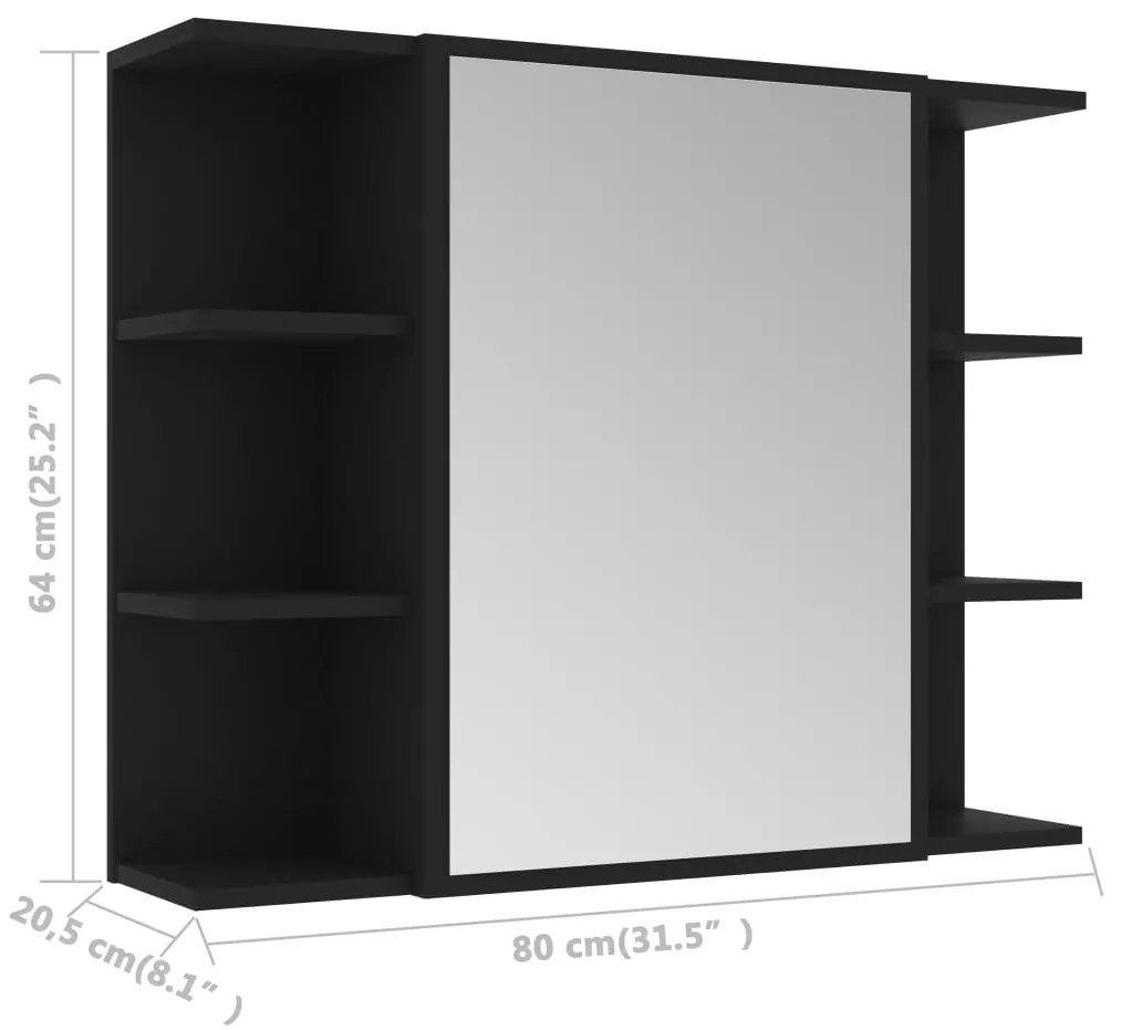 ΚΑΘΡΕΦΤΗΣ ΜΠΑΝΙΟΥ ΜΕ ΝΤΟΥΛΑΠΙ ΜΑΥΡΟΣ 80X20,5X64 ΕΚ. ΜΟΡΙΟΣΑΝΙΔΑ 802607