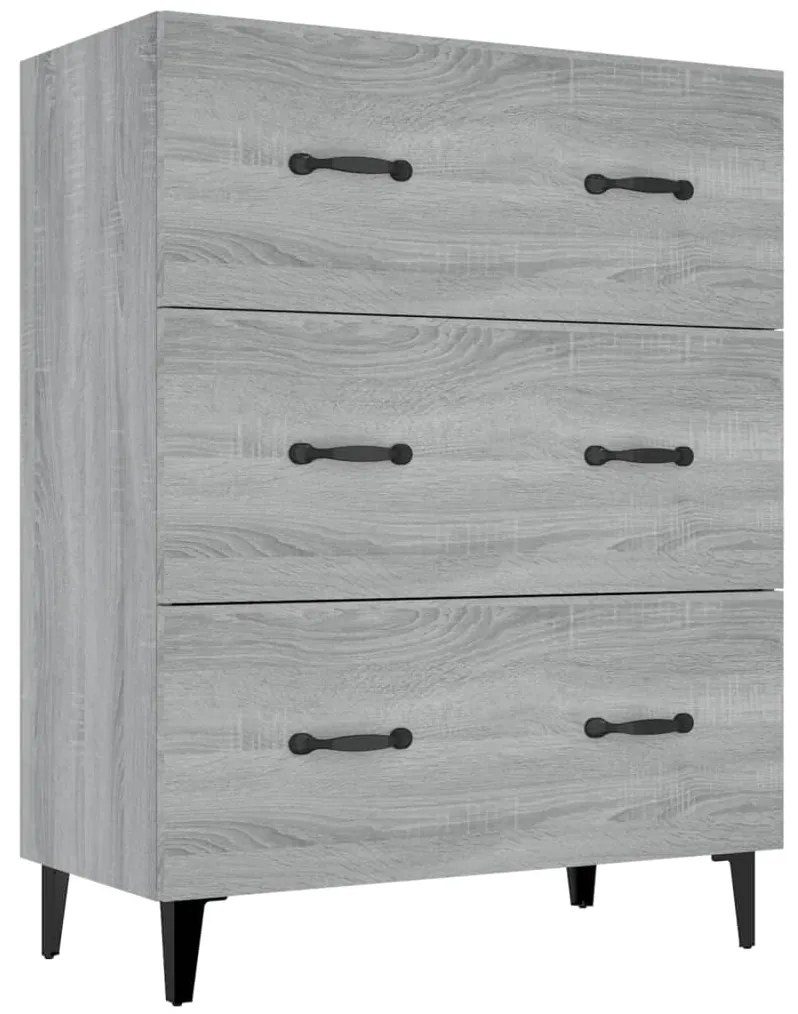 vidaXL Ντουλάπι Γκρι Sonoma 69,5 x 34 x 90 εκ. από Επεξεργασμένο Ξύλο