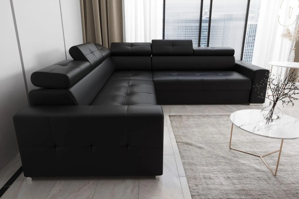 Γωνιακός καναπές April Plus Eco LTHR-Mauro-Αριστερή