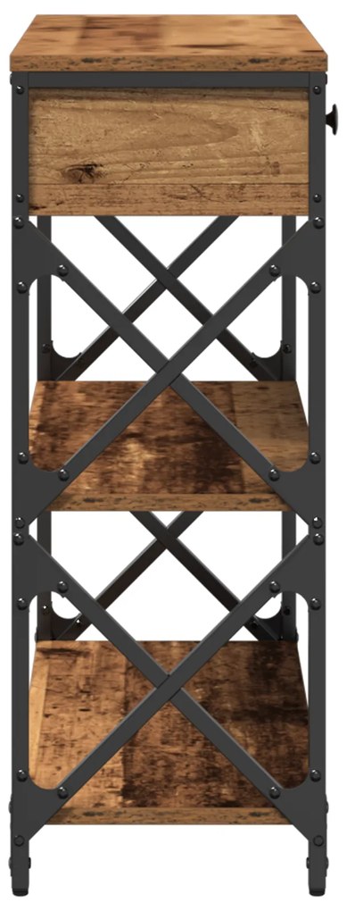 vidaXL Κονσόλα Ξύλου 75x28x75 εκ. Κατασκευασμένο από ξύλο και ατσάλι